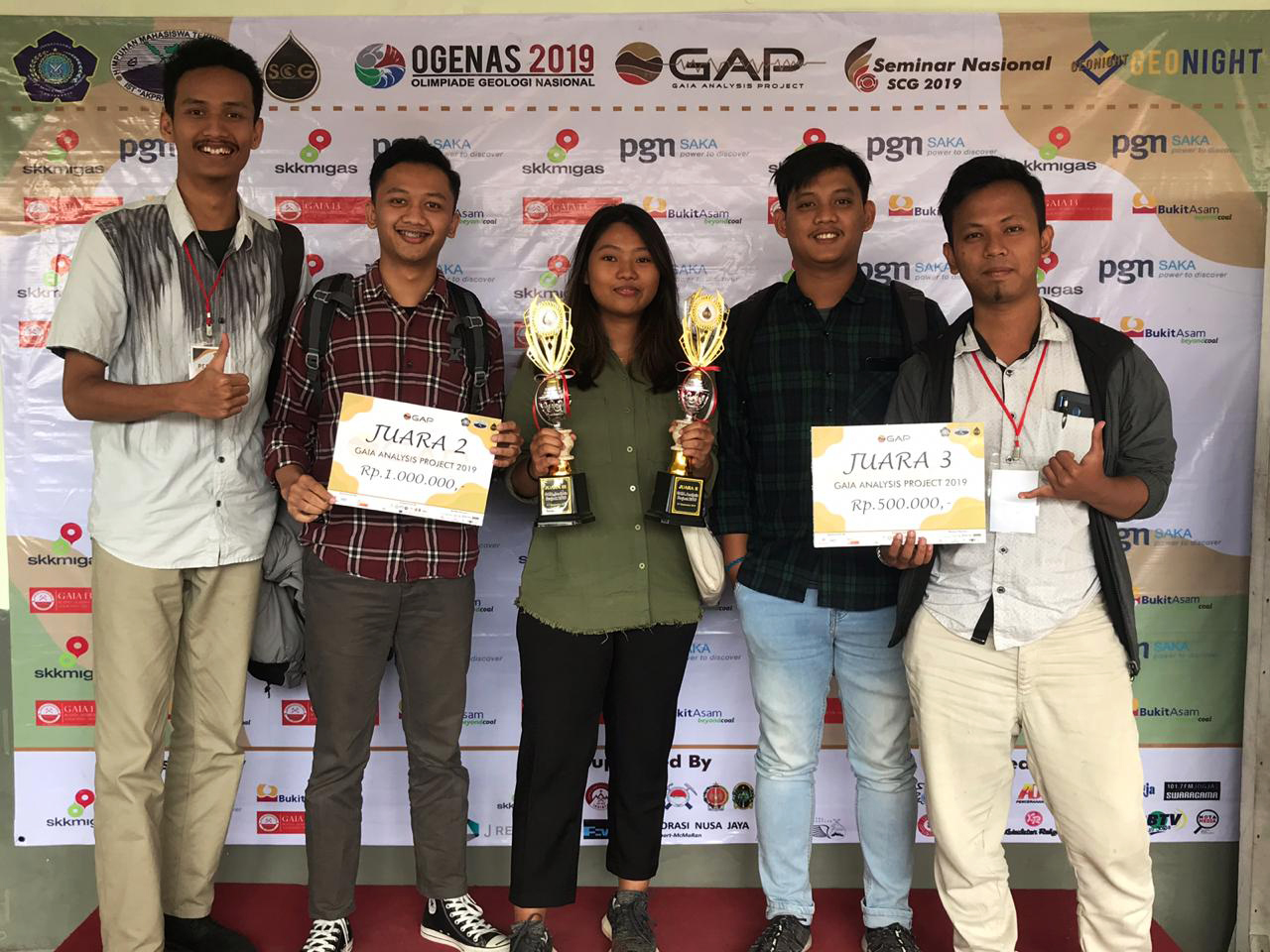 Mahasiswa Teknik Geologi ITNY Juara 2 dan 3 dalam acara Super Continent Gaia 2019 : “Gaia Analysis Project”